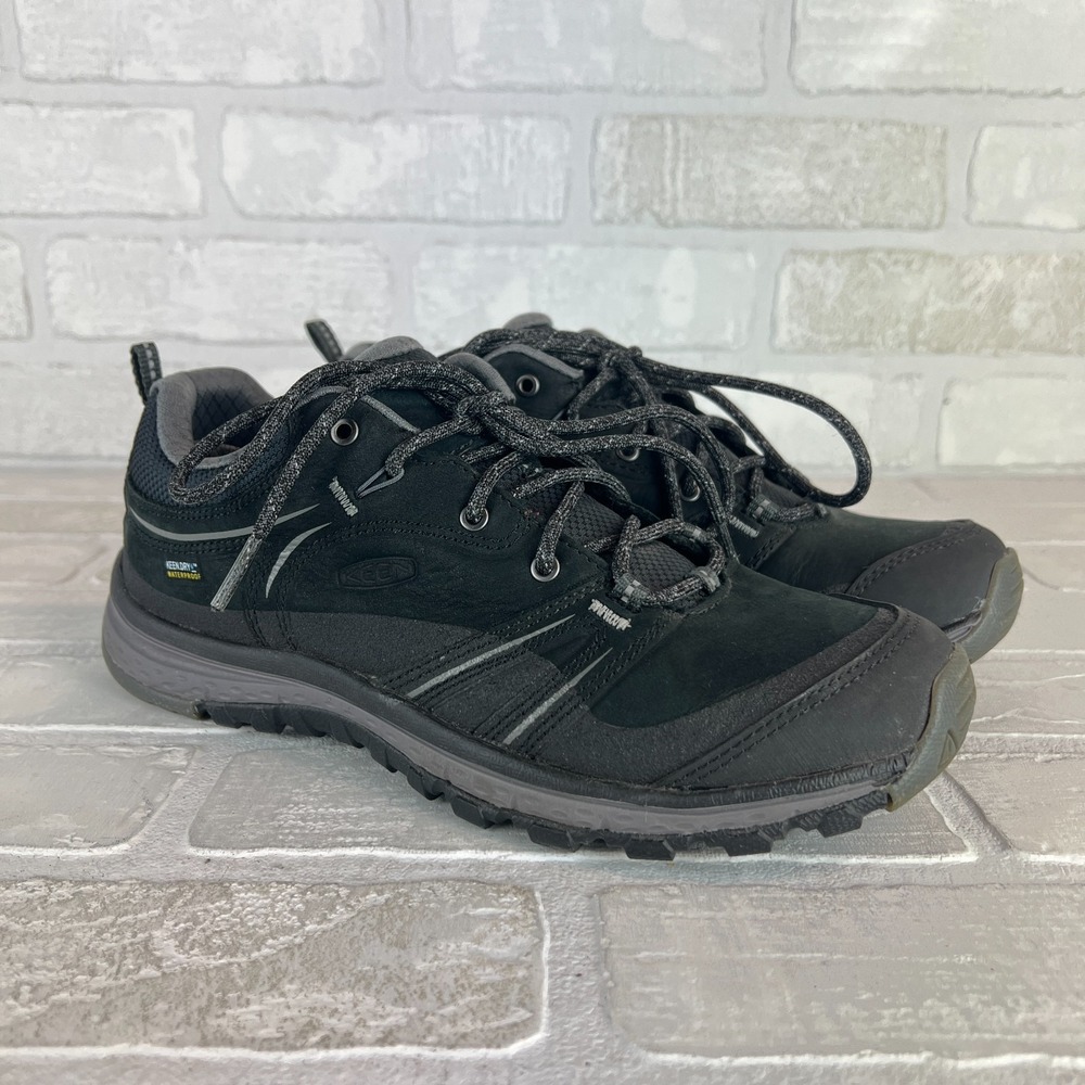 Keen Hiking Shoes Womens 8 Black Terradora Waterproof Low Top Lace Up Sneaker